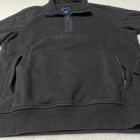 American Eagle Men’s Black Quarter Zip Pullover, EUC, Size Large - Picture 5 of 11